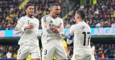 ثنائية مبابي تقود ريال مدريد للانتصار على فياريال في الشوط الأول