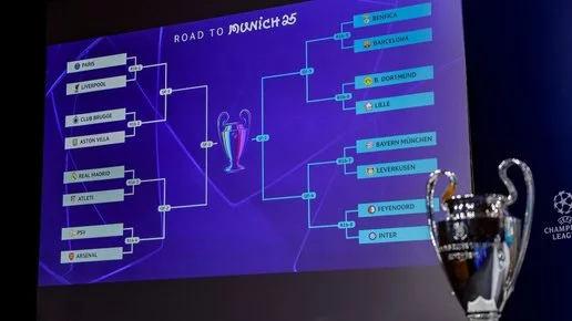 أسفرت قرعة دوري أبطال أوروبا عن مواجهات نارية، أبرزها ديربي مدريد بين ريال وأتلتيكو، وباريس سان جرمان ضد ليفربول. تابع التفاصيل الكاملة.